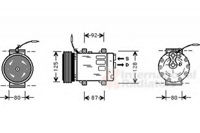 VAN WEZEL 4300k067 -  Компрессор, кондиционер